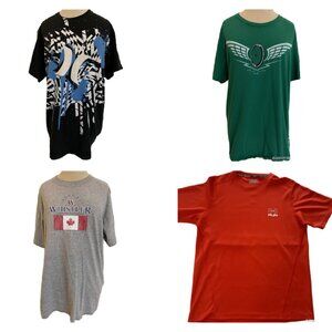 Under Armour Dri-Fit Men's T-Shirt M Crew Twin Six Hurley Gildan Cotton BUNDLE 4